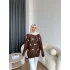 Pls-Kurdele Detay Triko Kazak - Kahve