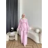 Pwn - Kante Fırfır Detay Takım - Pembe