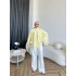 Qu - Lesta Balon Kol Gömlek - Sarı
