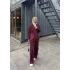 Selita Ön Fermuarlı Triko Takım - Bordo