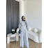 Tb - Lasmina Pantolon Etek Takım - Gri