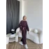 Tb - Nisal Paça Lastikli Takım - Mürdüm