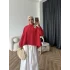 Tb - Oversize Büzgülü Gömlek - Kırmızı