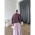 Tb - Oversize Büzgülü Gömlek - Mürdüm