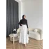 Tb - Ponpon Desen Etek - Beyaz