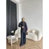 Tb - Selny Fermuarlı Kemerli Kot Takım - Lacivert
