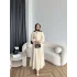 Tb - Varly Çizgi Detay Elbise - Bej