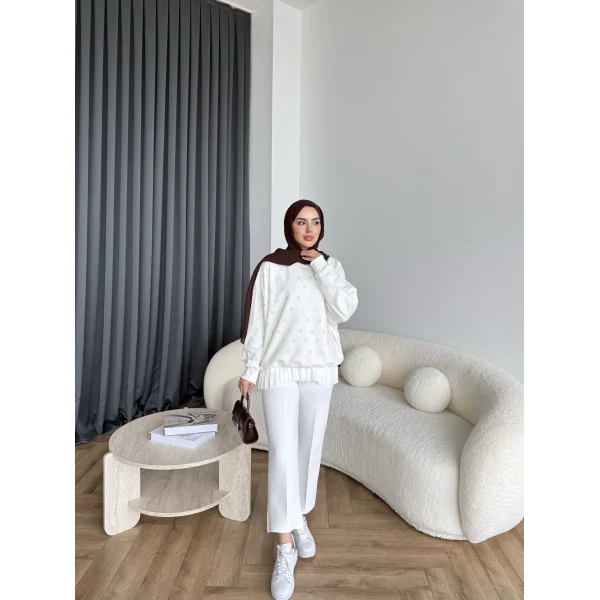 6-Muadil Sweat - Beyaz