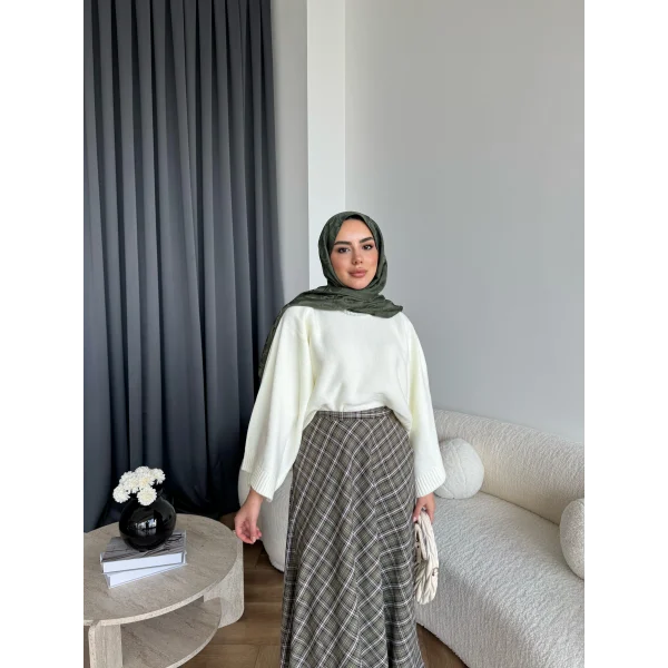 Ekose Etek - Yeşil