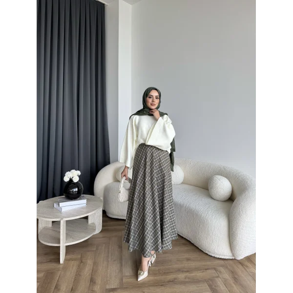 Ekose Etek - Yeşil