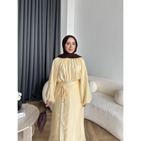Qu - Balon Kol Etekli Takım - Sarı