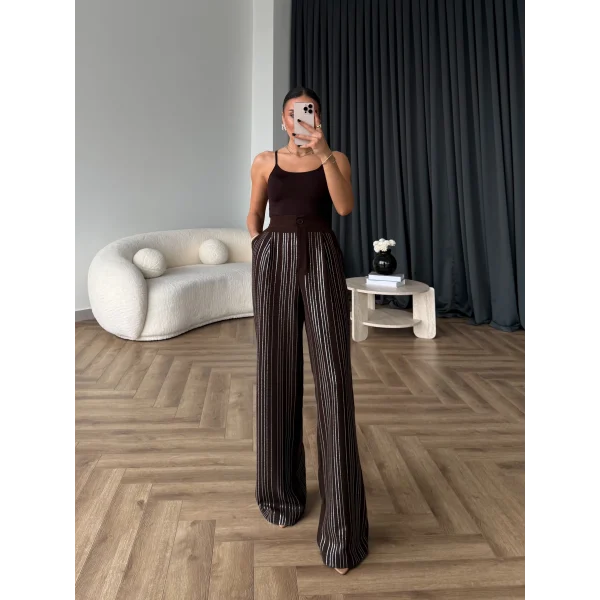 Aslı Pırlanta Pantolon - Kahve