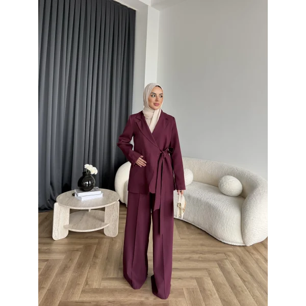Hen - Milano Bağlamalı Takım - Bordo