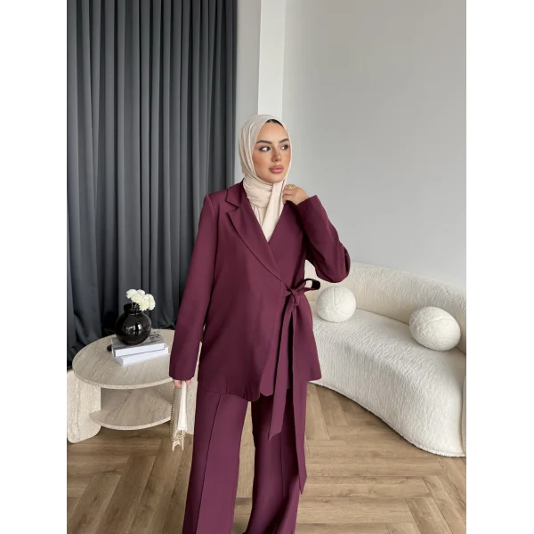 Hen - Milano Bağlamalı Takım - Bordo