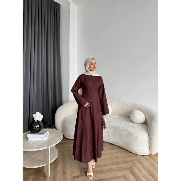 Kmş - Tasarım Kot Elbise - Bordo