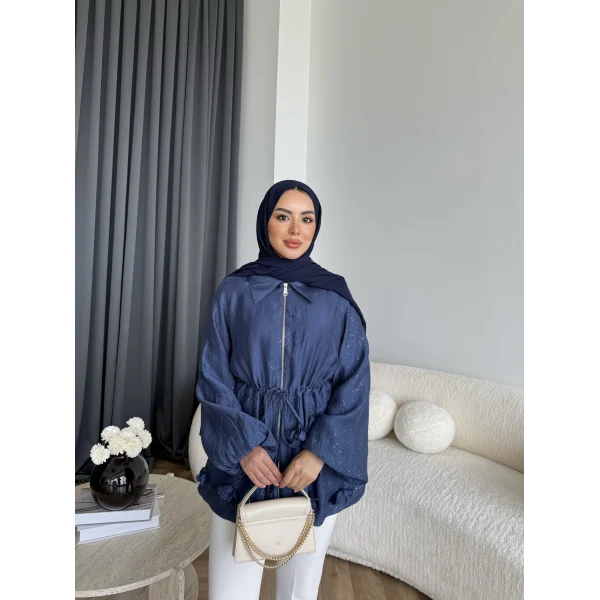 Fuş - Ferilan Fermuarlı Gömlek - Lacivert