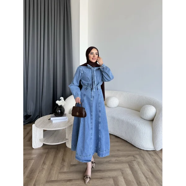 Tb - Galler Ön Bağlamalı Kot Etekli Takım
