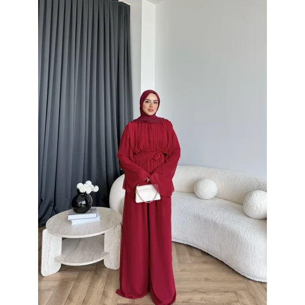 Duan Şifon Takım - Bordo