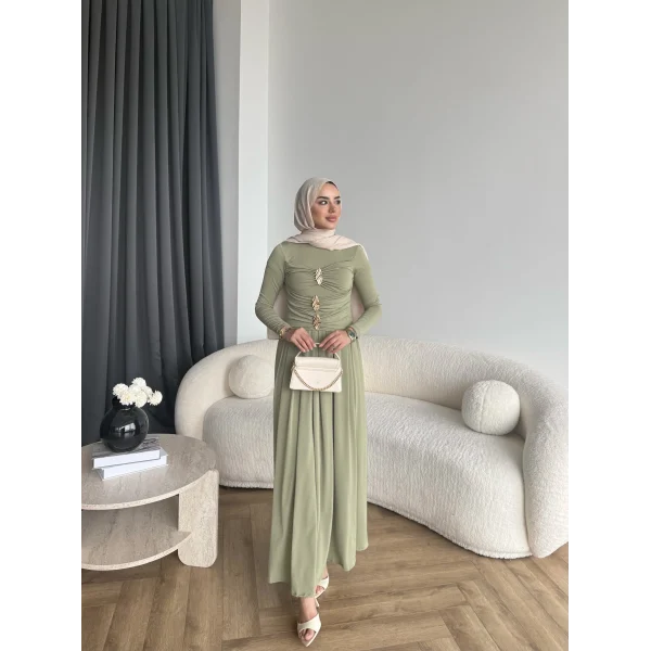 Hr - Desan Sandy Elbise - Yeşil