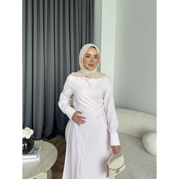 Tb - Havan Çapraz Elbise - Pembe