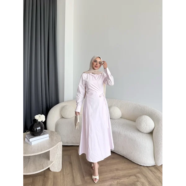 Tb - Havan Çapraz Elbise - Pembe