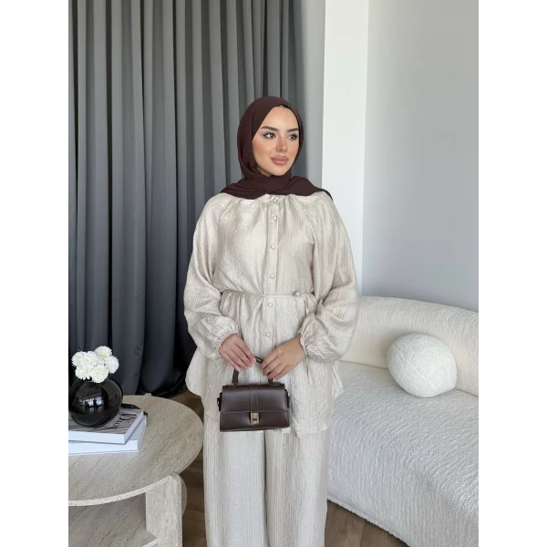 Tb - Nursu Takım - Bej