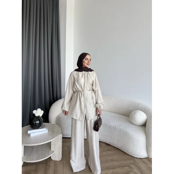 Tb - Nursu Takım - Bej