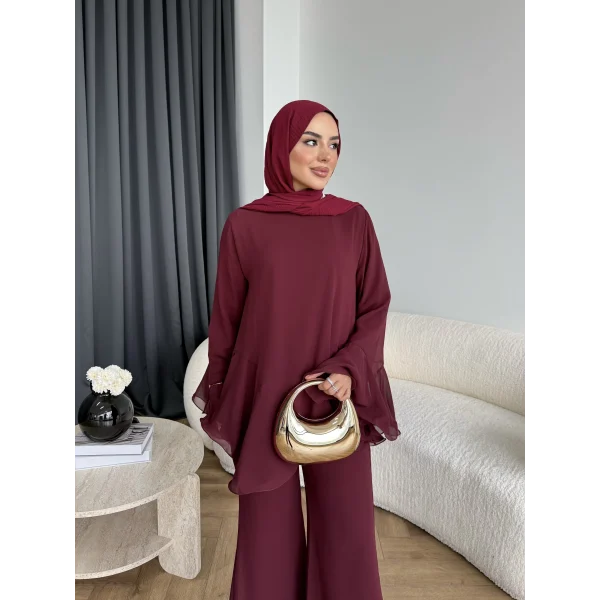 Hew - Eldar Şifon Takım - Bordo