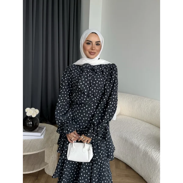 Tb - Ponpon Kat Kat Etekli Takım - Siyah