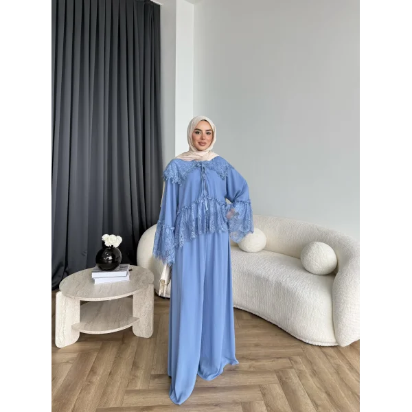 Ng - Julen Dantel Detay Takım - Mavi