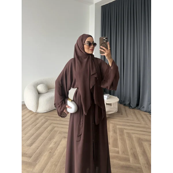 Duq - Doha Şal Hediye Abaya - Acı Kahve