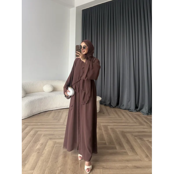 Duq - Doha Şal Hediye Abaya - Acı Kahve