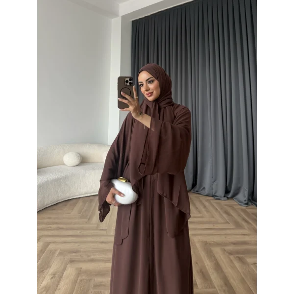 Duq - Doha Şal Hediye Abaya - Acı Kahve