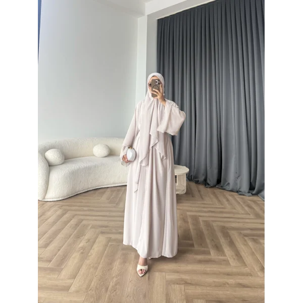 Duq - Doha Şal Hediye Abaya - Bej