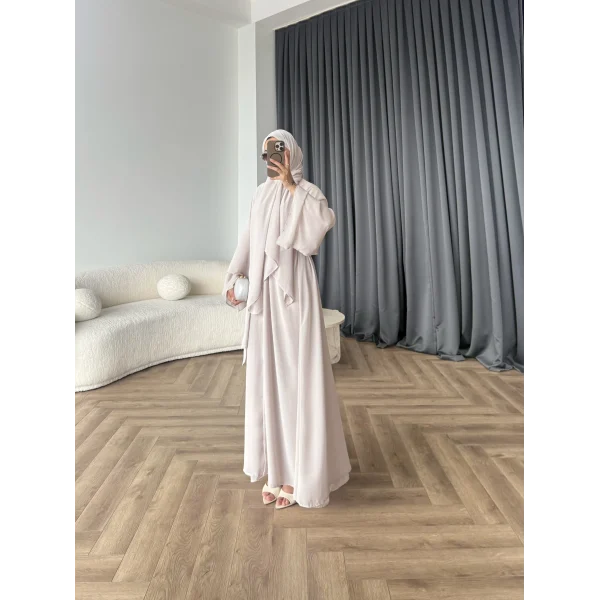 Duq - Doha Şal Hediye Abaya - Bej