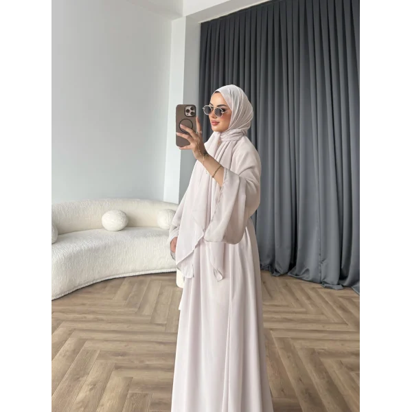 Duq - Doha Şal Hediye Abaya - Bej