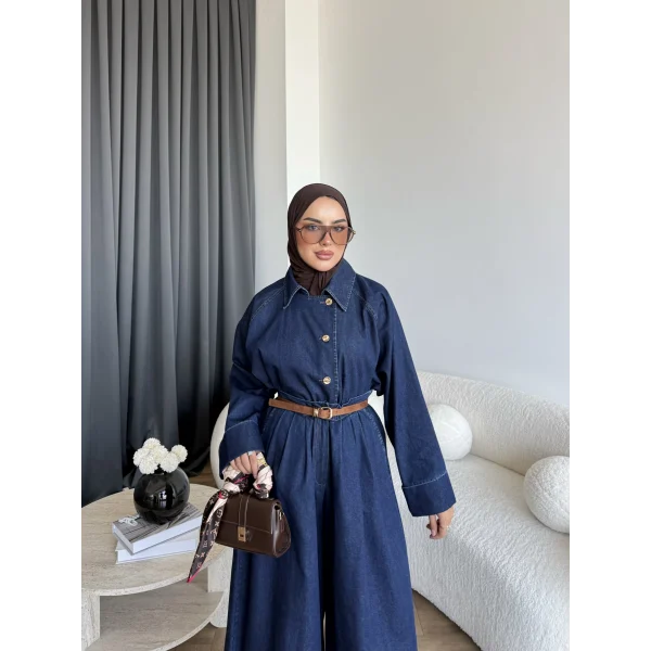 Es - Edal Düğmeli Kot Takım