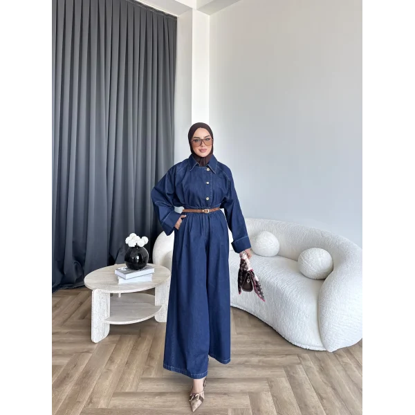 Es - Edal Düğmeli Kot Takım