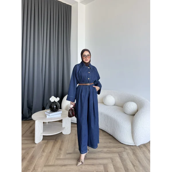 Es - Edal Düğmeli Kot Takım