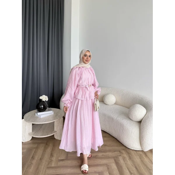 Hen - İlter Etekli Takım - Pembe