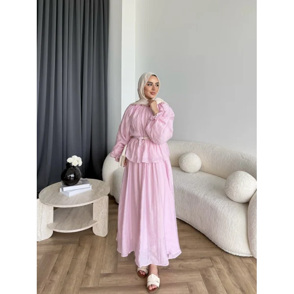 Hen - İlter Etekli Takım - Pembe