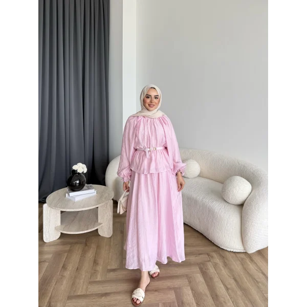 Hen - İlter Etekli Takım - Pembe