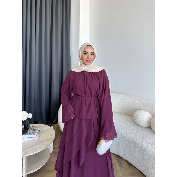 Hen - Serpan Etekli Takım - Bordo