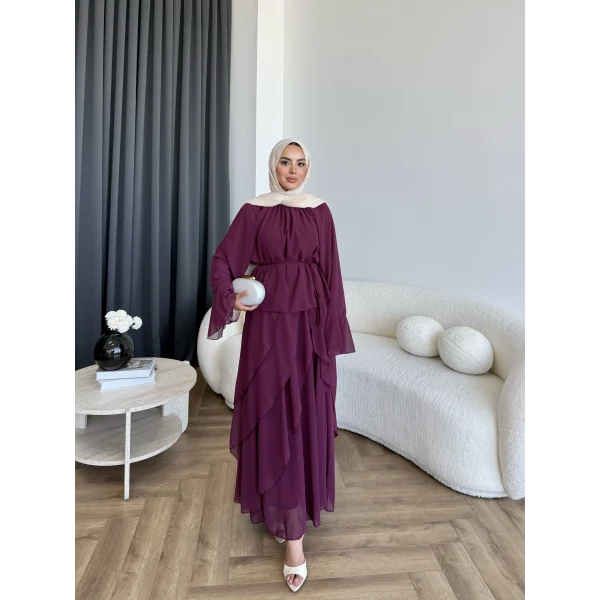 Hen - Serpan Etekli Takım - Bordo