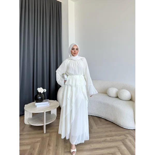 Hen - Serpan Etekli Takım - Ekru