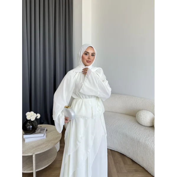 Hen - Serpan Etekli Takım - Ekru