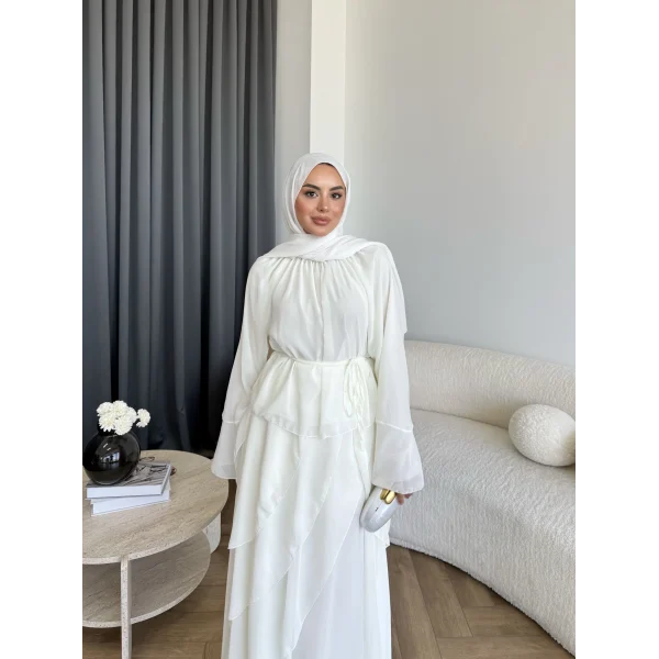 Hen - Serpan Etekli Takım - Ekru