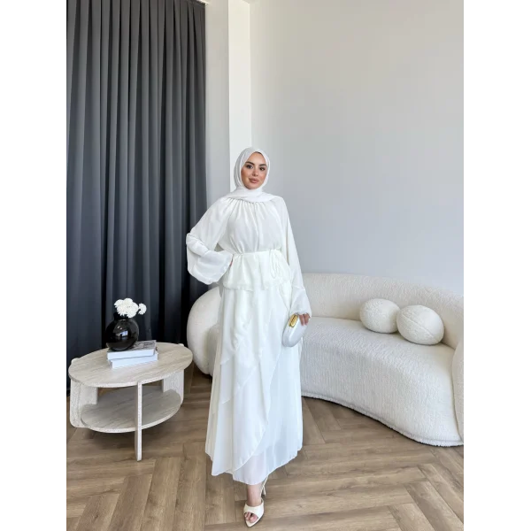 Hen - Serpan Etekli Takım - Ekru
