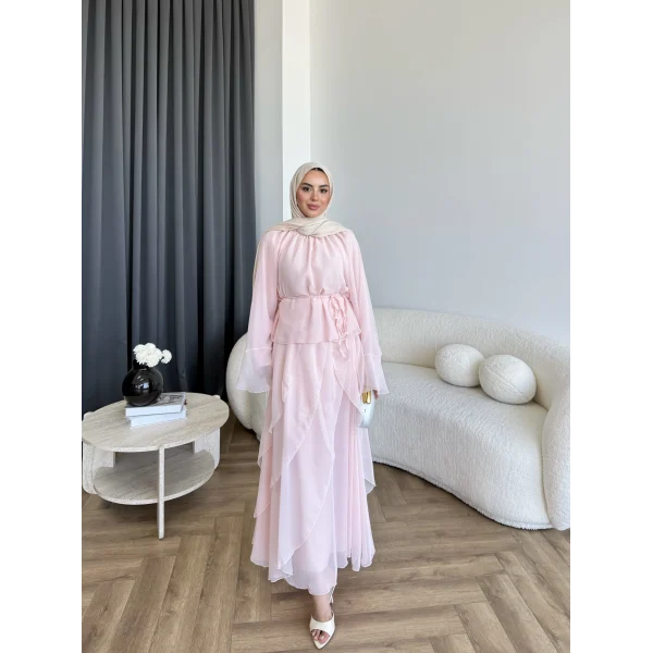 Hen - Serpan Etekli Takım - Pembe