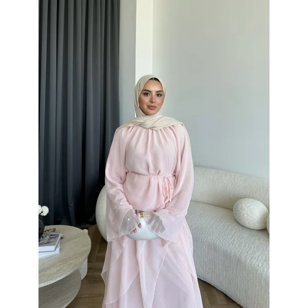 Hen - Serpan Etekli Takım - Pembe